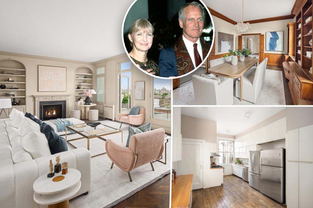 Paul Newman and Joanne Woodward's longtime NYC penthouse is listed for the first time in 40 years